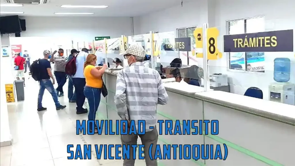 Movilidad transito San Vicente Antioquia